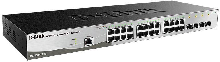 Коммутатор D-Link DGS-1210-28/ME/B2A (L2) 24x1Гбит/с 4SFP управляемый